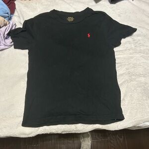 Polo Ralph Lauren Black Tee with Gold Accents